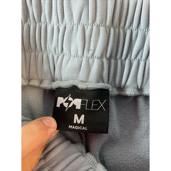 Women's POPFLEX Cloud Sweatpants size M Thick Terry Gym Jogger Soft blue gray - Picture 4 of 9